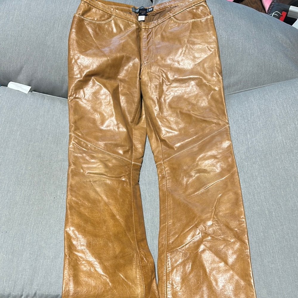 GAP Tan Flare Wide Leg Jeans